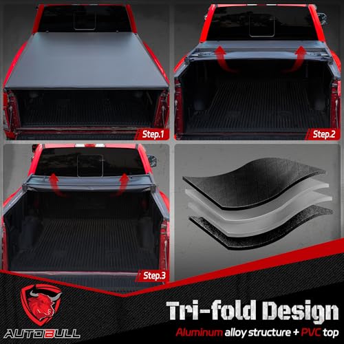 Soft Tri Fold tonneau Cover Compatible with 2022
