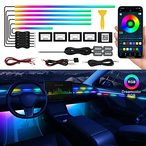 Dreamcolor Acrylic Interior Car LED Strip Light with Wireless APP