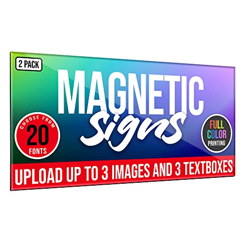 2 Pack Personalized Magnetic Signs for Vehicles