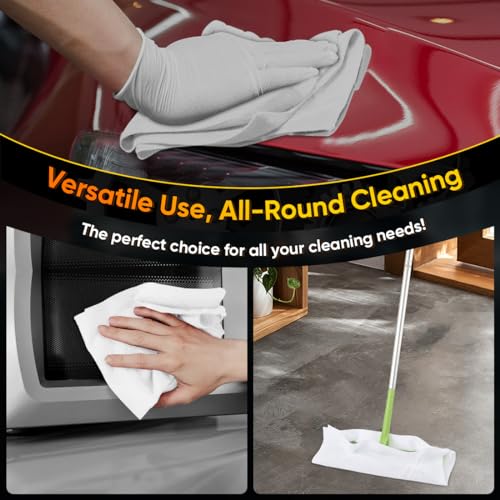 White Microfiber Cleaning Cloth 100 PK (100 Count)