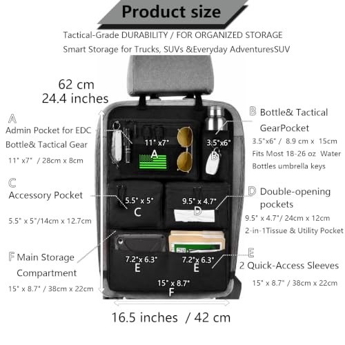 2 Set Tactical Seat Back Organizer