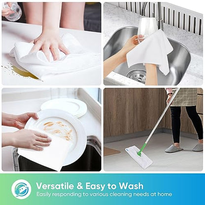 White Microfiber Cleaning Cloth (12 Count)