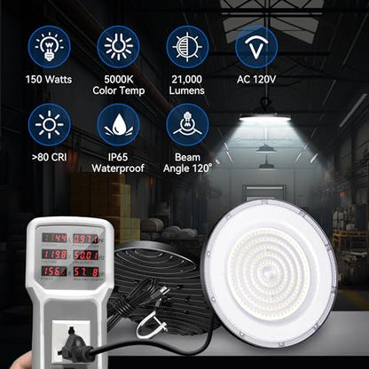 4 Pack UFO LED High Bay Light 150W (4 Count)