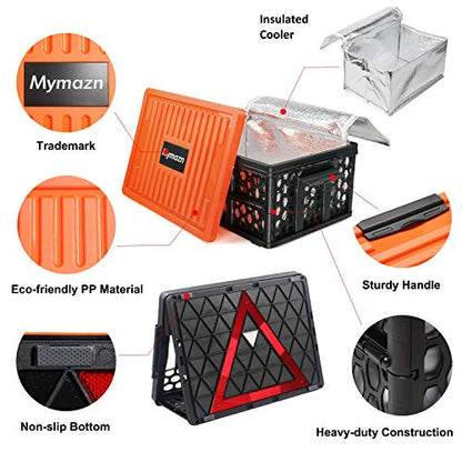 Trunk Crate Organizer with Cooler for Car