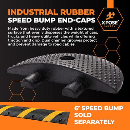 Rubber Speed Bump End Caps Set of 2 (2 Count)