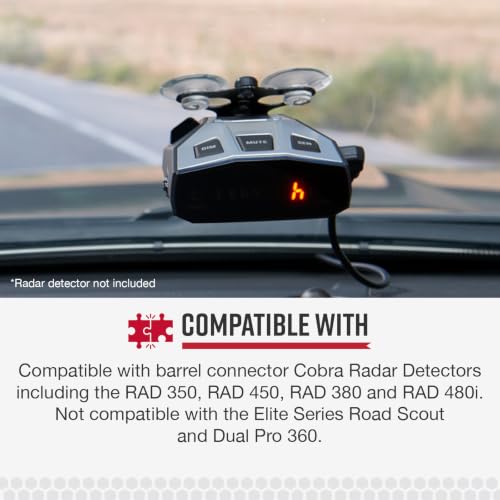 12 Volt Straight Power Cord for Powering Radar Detector (6 Foot)