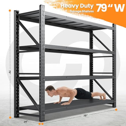 79”W Garage Shelving Heavy Duty