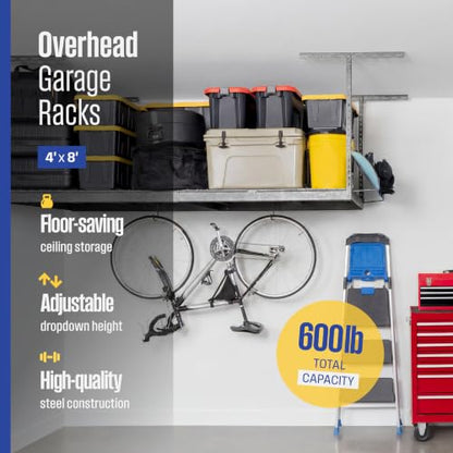 Gray 4x8 Overhead Storage Rack w