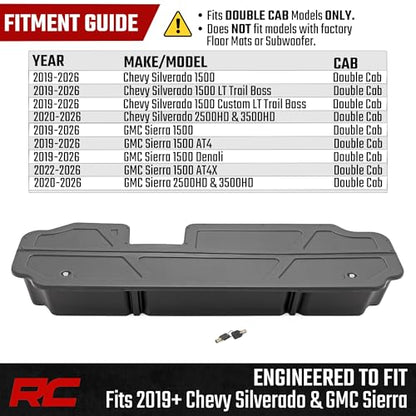 Under Seat Storage for Chevy Silverado & GMC Sierra 1500