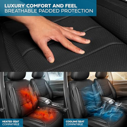 Curated Elite Leather Seat Covers for Cars & SUVs (2 Count)