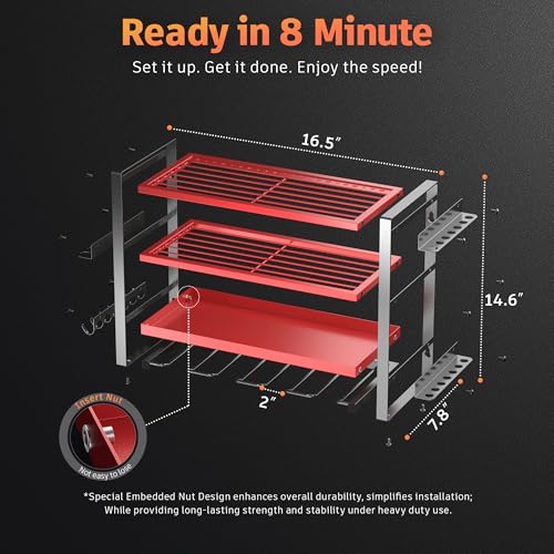 4 Layer Power Tool Organizer Wall Mount