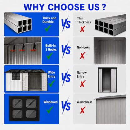 10x12 FT Outdoor Storage Shed