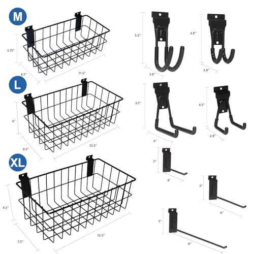 29 PCS Slatwall Accessories Kit for Garage Rooms Shops Storage