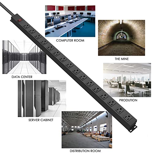 16 Outlet Metal Wall Mount Power Strip