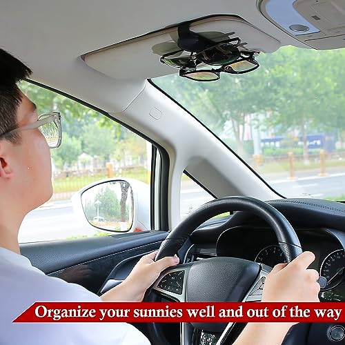 2 Pack Sunglasses Holder for Car Visor