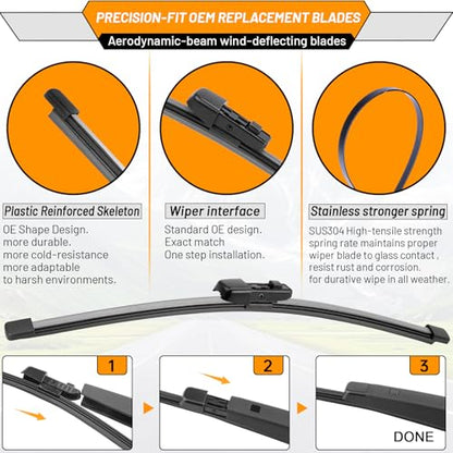 Windshield Wiper Blade Replacement for Volkswagen Tiguan 2018