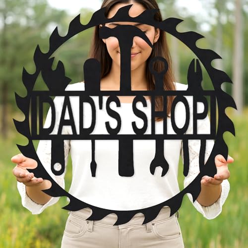 Custom Garage Workshop Metal Sign Personalized Tool Name Wall Art for Car Truck Mechanic Shop Decor Durable Steel Sign for Dad Husband Men’s Auto Workspace or Fence