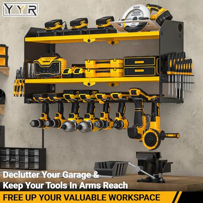 Power Tool Organizer with Charging Station Wall Mount