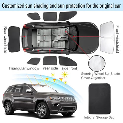 Window Shades for Jeep Grand Cherokee 2011 (8 Count)