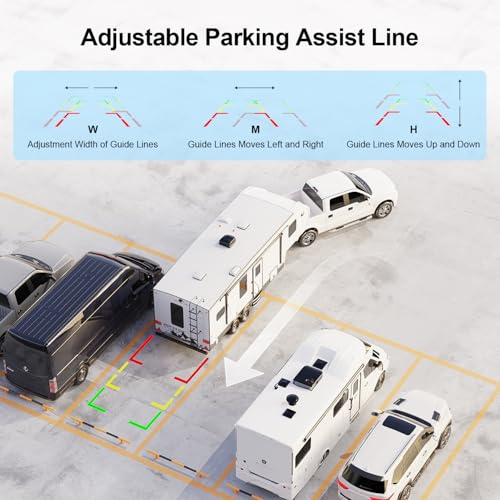 1080P 10" Magnetic Wireless Backup Camera 10" HD Split Screen Monitor
