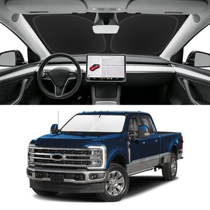 Custom Fit Windshield Sun Shade for Ford F250 F350 F450 2017