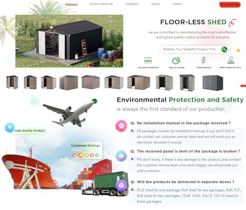 10' x 14' Metal Outdoor Storage Shed