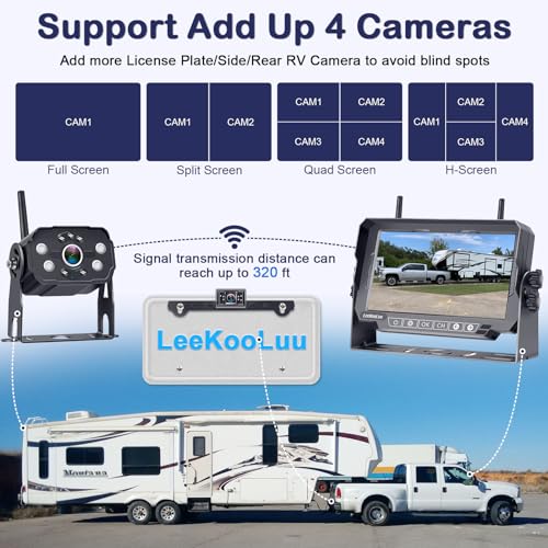 HD 1080P 7 inch RV Wireless Backup Camera