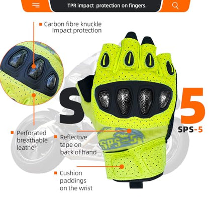 SPS 5 Unisex Touchscreen Road Racing Motorcycle MTB Sports Gloves Also fit BMX MX ATV Mountain Bike Bicycle Cycling Off