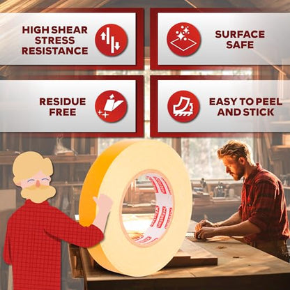 Double Sided Woodworking Tape 3 Inches x 90 Feet