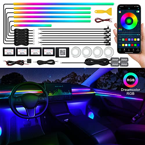 Dreamcolor Acrylic Interior Car LED Strip Light with Wireless APP