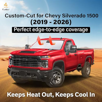 Windshield Sunshade Compatible for Chevrolet Silverado 2019