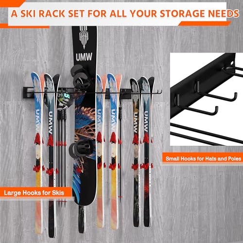 Ski Rack Wall Mounted Ski Storage Rack