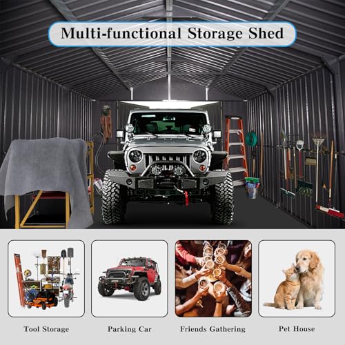 Domi 12x20FT Outdoor Garage Metal Shed