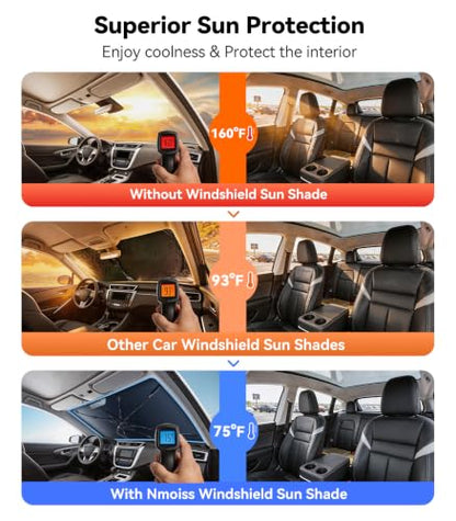 Vinyl Coating Heat Shield] Windshield Sun Shade Umbrella Custom for Nissan Murano