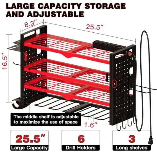 Cordless Power Tool Organizer Wall Mount