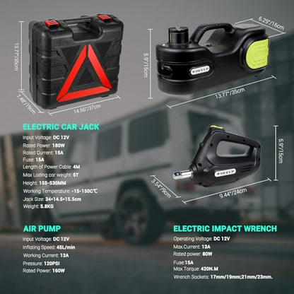 Electric Car Jack Kit 5 Ton 12V with Pump