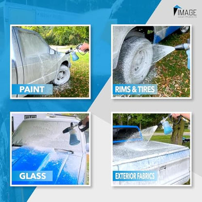 Image Wash (5-Gallon) Platinum Wash Car Soap Concentrated pH-Neutral Foam Soap for Foam Cannon & Bucket wipe Safe for Wax Ceramic Coatings High Lubricity Biodegradable Formula with Bubble Gum Scent (640 Fl Oz)