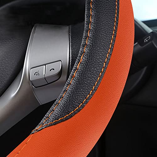 Leather Car Steering Wheel Cover
