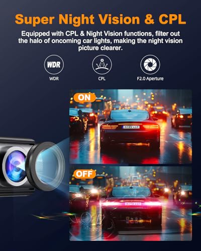 Dash Cam Front and Rear 4K