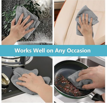 Grey Microfiber Cleaning Cloth 400 Pack (400 Count)