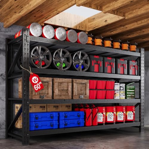 60” Wide Heavy Duty Metal Garage Shelving