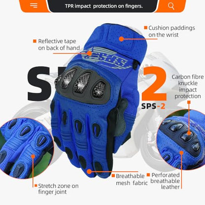 SPS 2 Unisex Touchscreen Road Racing Motorcycle MTB Sports Gloves Also fit BMX MX ATV Mountain Bike Bicycle Cycling Off