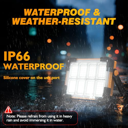 120W Solar Rechargeable 144 LED Work Light