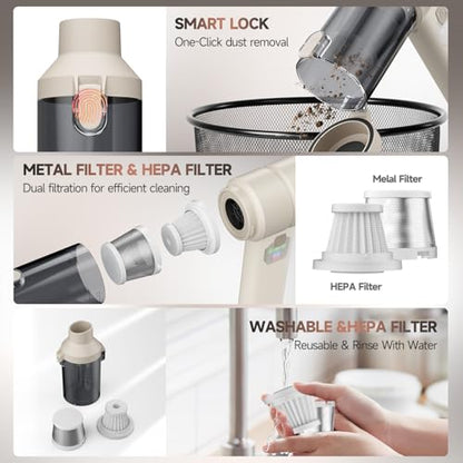 Car Vacuum Handheld Car Vacuum Cleaner Cordless with Brushless Motor