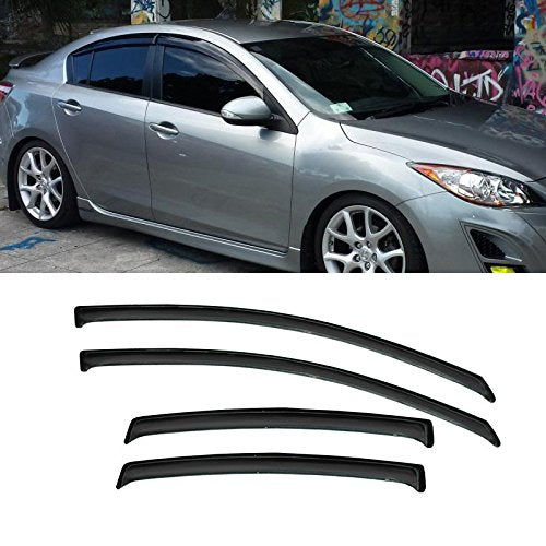 Rain Guards Compatible with Mazda 3 2004 (4 Count)