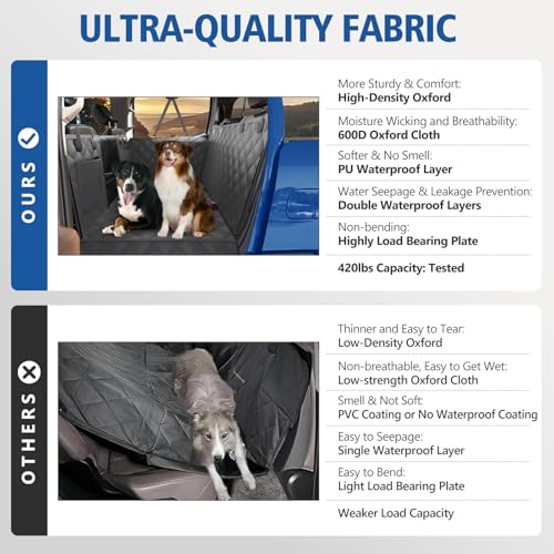 XL Hard Bottom Dog Seat Cover for Dogs for Full