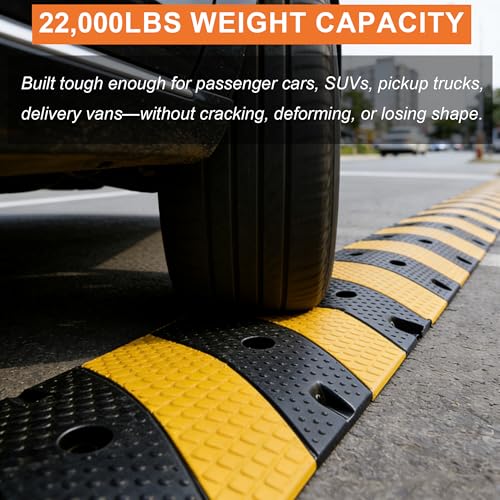 2 Pack 36 Inch Rubber Speed Bumps for Driveway