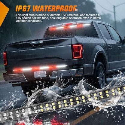 48 Inch 288 LED Tailgate Strobe Light Strip Red White