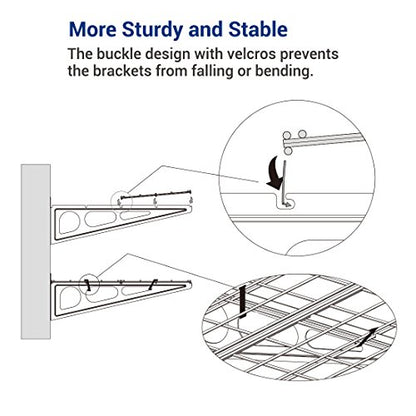 WR26B SBA 2' x 6' Wall Shelf Garage Storage Rack (2 Count)