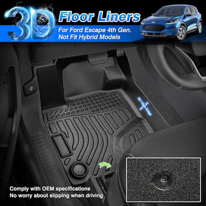 Custom Fit for Floor Mats Ford Escape 2020 (3 Count)